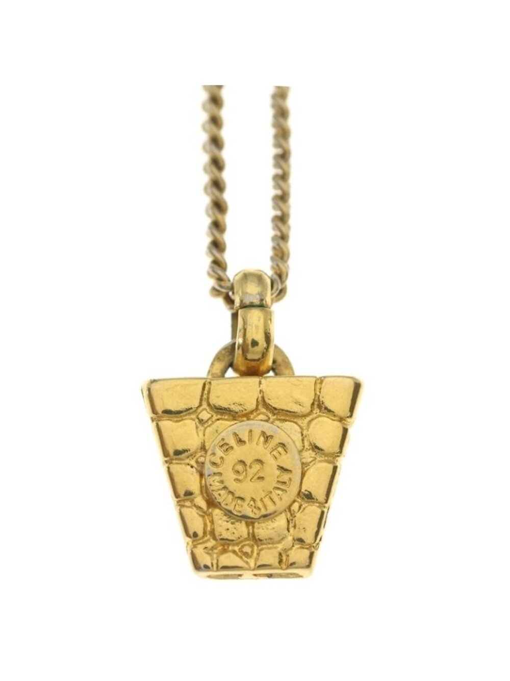 Celine 92 Vintage Bag Motif Necklace Gold - Picture 3 of 6